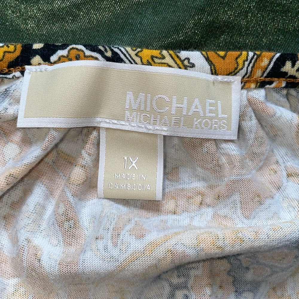 ❤️ 3/25$ Micheal kors women’s size 1X yellow white black design